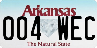 AR license plate 004WEC