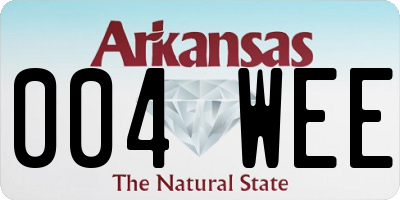 AR license plate 004WEE