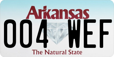 AR license plate 004WEF