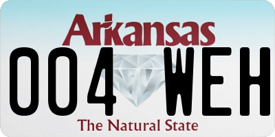 AR license plate 004WEH