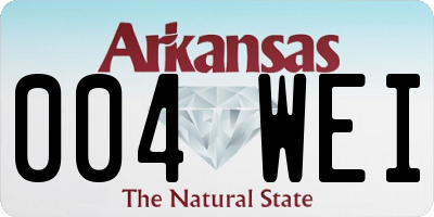 AR license plate 004WEI