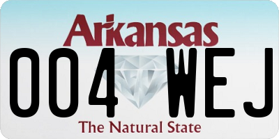 AR license plate 004WEJ