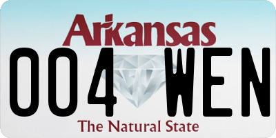 AR license plate 004WEN