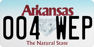 AR license plate 004WEP