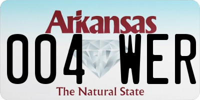 AR license plate 004WER