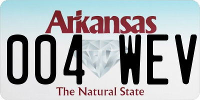 AR license plate 004WEV
