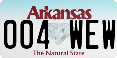 AR license plate 004WEW