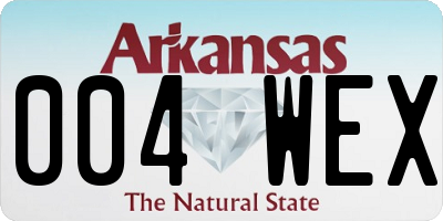 AR license plate 004WEX