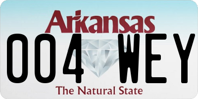 AR license plate 004WEY