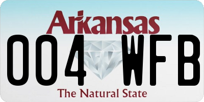 AR license plate 004WFB