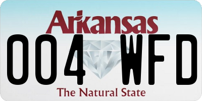 AR license plate 004WFD