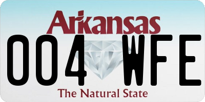 AR license plate 004WFE