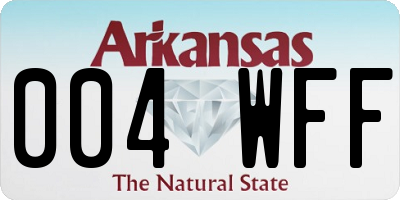 AR license plate 004WFF