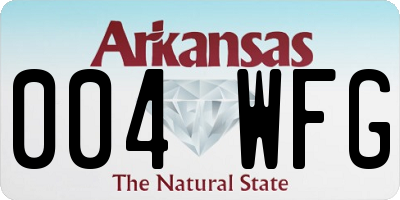 AR license plate 004WFG