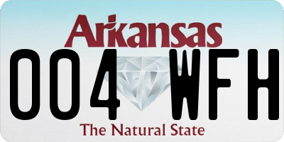 AR license plate 004WFH
