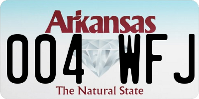 AR license plate 004WFJ