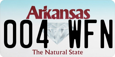 AR license plate 004WFN