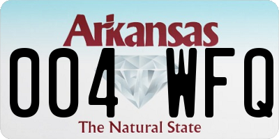 AR license plate 004WFQ