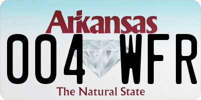 AR license plate 004WFR