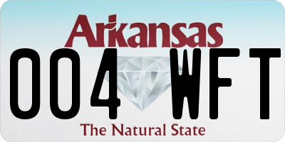 AR license plate 004WFT