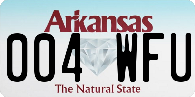 AR license plate 004WFU