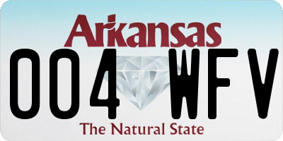 AR license plate 004WFV