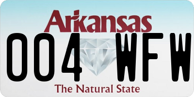 AR license plate 004WFW