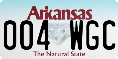 AR license plate 004WGC