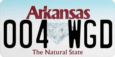 AR license plate 004WGD