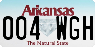 AR license plate 004WGH