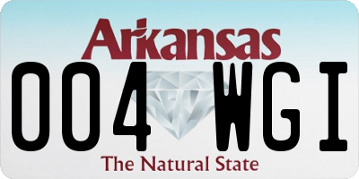 AR license plate 004WGI