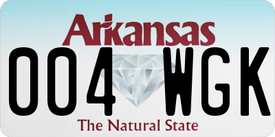 AR license plate 004WGK