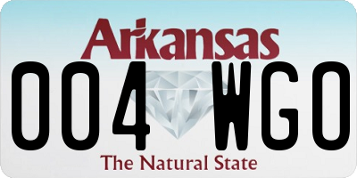 AR license plate 004WGO