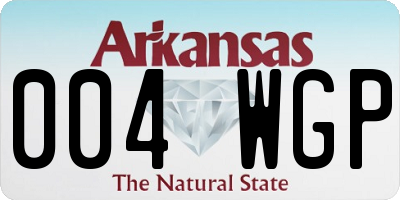 AR license plate 004WGP