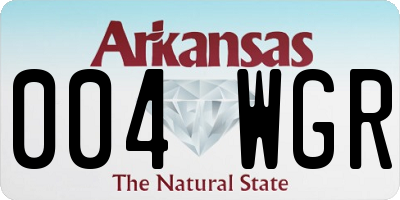 AR license plate 004WGR