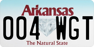 AR license plate 004WGT
