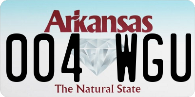 AR license plate 004WGU