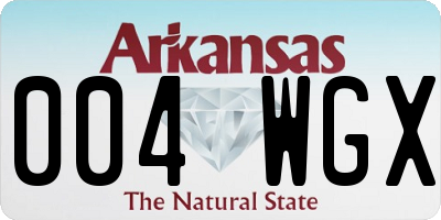 AR license plate 004WGX
