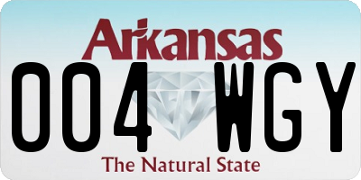 AR license plate 004WGY