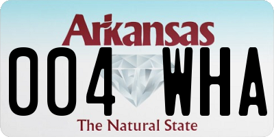 AR license plate 004WHA