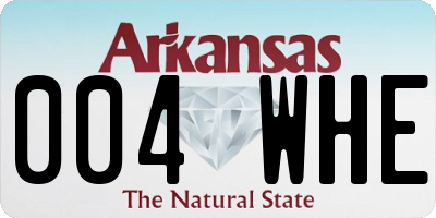 AR license plate 004WHE
