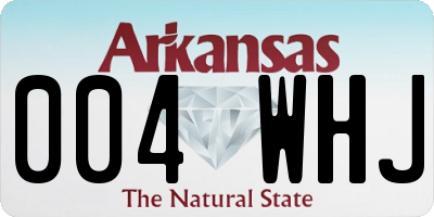 AR license plate 004WHJ