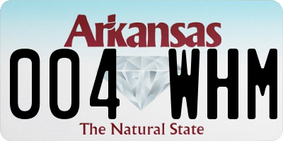 AR license plate 004WHM