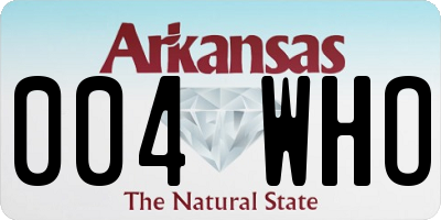 AR license plate 004WHO