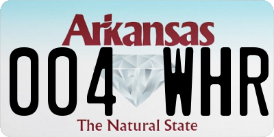 AR license plate 004WHR