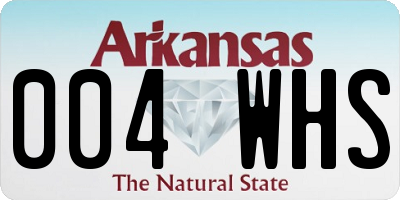 AR license plate 004WHS