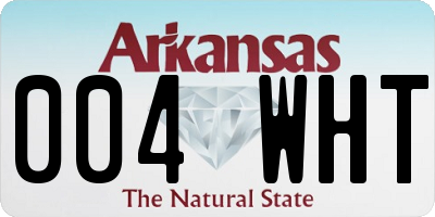 AR license plate 004WHT