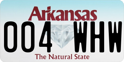 AR license plate 004WHW