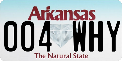 AR license plate 004WHY