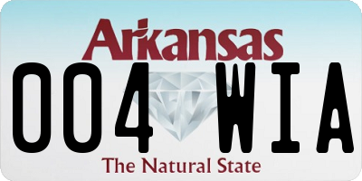 AR license plate 004WIA